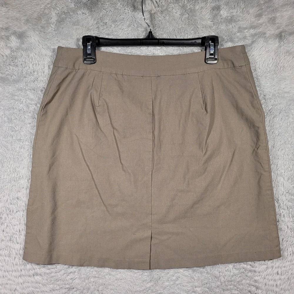 Tribal Skort Womens Size 12 Khaki‎ A Line Knee Length Pockets Casual - Picture 5 of 8